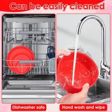 1/3pcs (4/6/8) Inch Non-Stick Silicone Cake Mold Baking Pan, Round Shape, Reusable, Kitchen Tool, Baking Cake Mold - Red - View 9