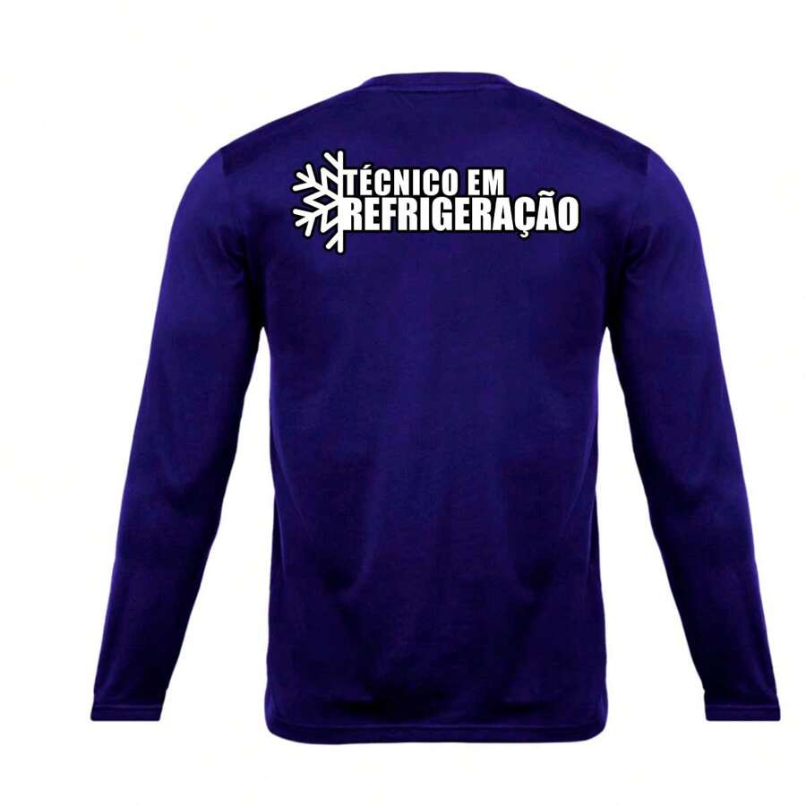 Camiseta para Técnico de Refrigeração Camiseta Uniforme Técnico de Refrigeração Conforto e Durabilidade Garantidos - Azul - Visão 1