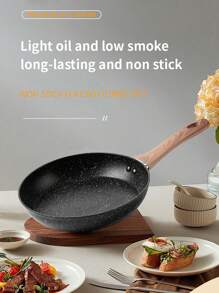 1 bucată tigaie pentru friptură, tigaie groasă antiaderentă, potrivită pentru gătit acasă, clătite, omletă, ușor de curățat, potrivită pentru plite pe gaz și cu inducție - Negru - Vizualizare 10