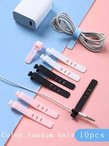 Cable Organizer Earphone Soft Rubber Band Winder Wrapping Tool, Cable Protection Cover - Multicolor - View 7