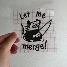 负鼠汽车贴纸，让我变道贴纸，负鼠爱好者贴纸，偷窥负鼠汽车乙烯基贴纸 - 均碼 - 查看 7