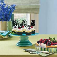 12 件 18 岁生日纸质装饰物，蛋糕装饰，非常适合生日派对和烘焙 - 彩色 - 查看 3