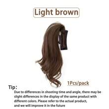 1 pieza Clip de pelo con garra de pelo de estilo rizado sintético natural para recogido de cola de caballo de mujer, un accesorio de moda para el cabello que realza el look elegante casual