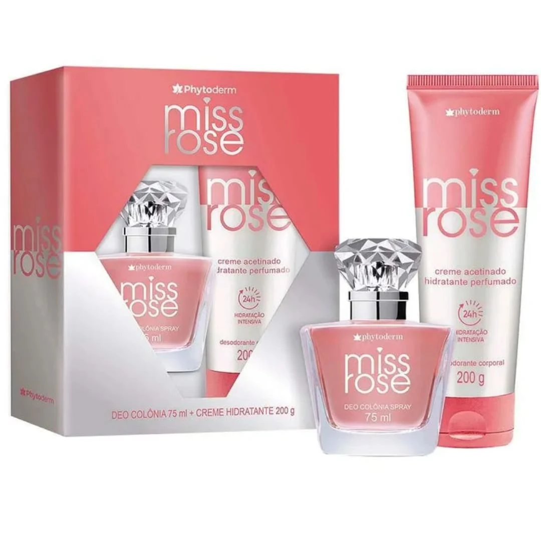 Phytoderm Miss Rose Deo Colonia Kit 75ml + Moisturizing Cream 200g - Phytoderm 玫瑰小姐套裝 - 查看 1