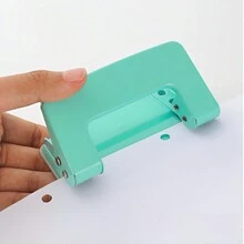 Perfurador De Papel Com Furo Duplo Metal Tons Pastéis