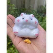 1 件可爱仓鼠挤压玩具，超柔软感官坐立不安玩具，缓解压力玩具，适用于成人缓解焦虑的礼物（仓鼠）*手工制作的产品，脚的形状和颜色略有偏差 - 彩色 - 查看 13