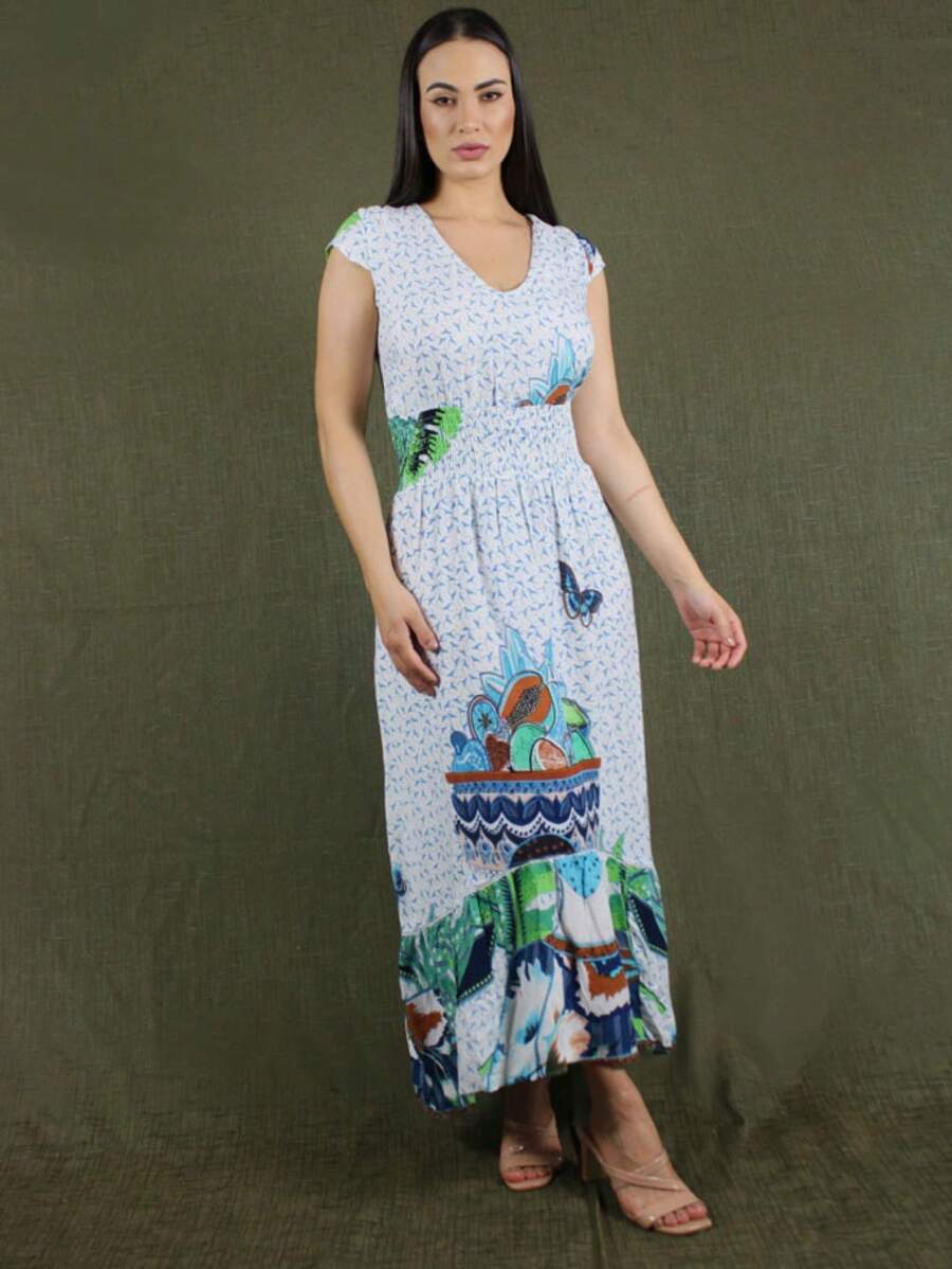 Women Long Dresses - Màu xanh nhạt - Xem 1