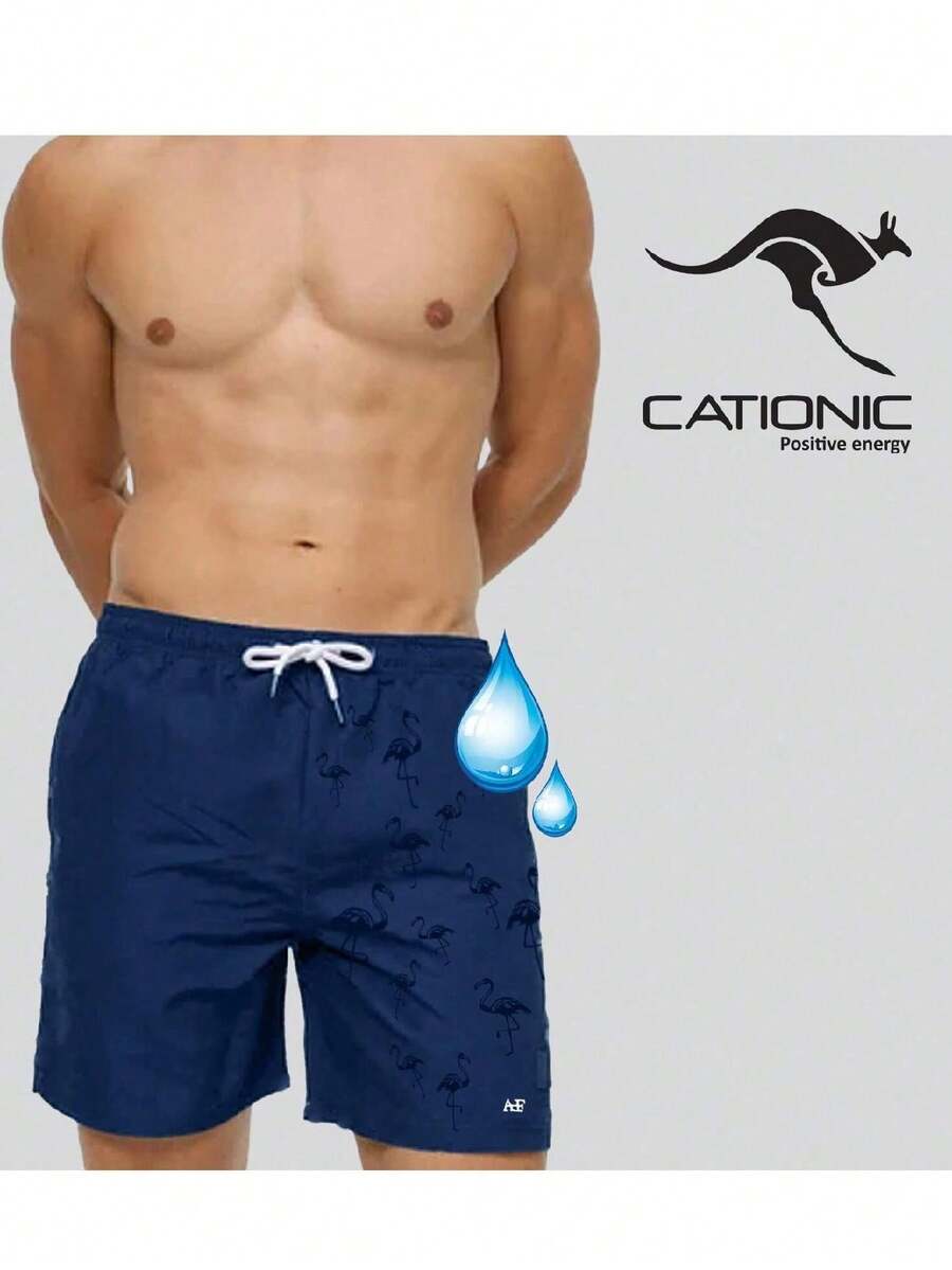 Short Para Alberca Mágico Cambia de Color/Estampado al Contacto Con El Agua M801 - Azul Marino - Ver 1