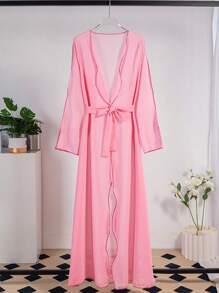 1pc Women's Color Block Fashionable Cardigan Outfits Suitable For Parties And Daily Wear - Blue - View 8