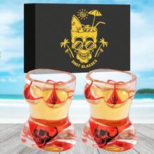 1pc/2pcs/4pcs Black Muscle Man/Red Bikini Skull Themed Shot Glass, Fun Barware & Cocktail Glass, Whiskey Glass, Wine Glass, Kitchenware, Christmas Gift, Halloween Gift, Birthday Gift, Liquor Lovers Gift, Couples Gifts, Corporate/Party Favor, Bartender Gift, Drinking Accessories, Universal Gift Halloween Decoration - Multicolor - View 20