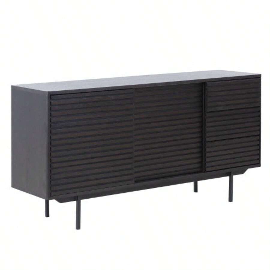 COMBO Mid Century Sideboard Buffet Table Or TV Stand With Storage For Living Room Kitchen - As the Picture Shows - View 1