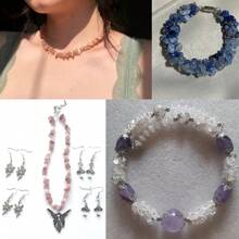 5-8mm Natural Gravel Stone Asymmetrical Stone Rose Quartz Opal Amethysts Garnet Bead For Jewelry Making DIY Charm Bracelet Necklace Accessories