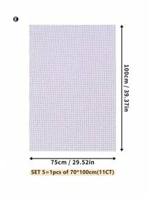 4pcs White DIY Cross Stitch Fabric, Thick Material With Even Threads, For Making Flat Finished Products. Available In 11CT And 14CT, With 6 Cutting Size Options.