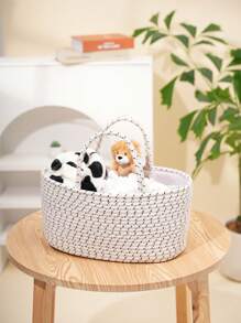 A Baby Basket Child,With Divided Compartments For Baby Shower,Baby Registry Search,Letter Design New Baby Gift,Gender Neutral Baby Gift Basket,Baby Shower Gift,Nursery Storage,MAMA Bagbaby Shower Family Decorations Gifts