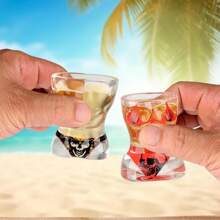 1pc/2pcs/4pcs Black Muscle Man/Red Bikini Skull Themed Shot Glass, Fun Barware & Cocktail Glass, Whiskey Glass, Wine Glass, Kitchenware, Christmas Gift, Halloween Gift, Birthday Gift, Liquor Lovers Gift, Couples Gifts, Corporate/Party Favor, Bartender Gift, Drinking Accessories, Universal Gift Halloween Decoration - Multicolor - View 11