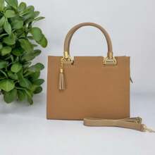 Women's Castle Large Shoulder Bag - 摩卡棕 - 查看 2