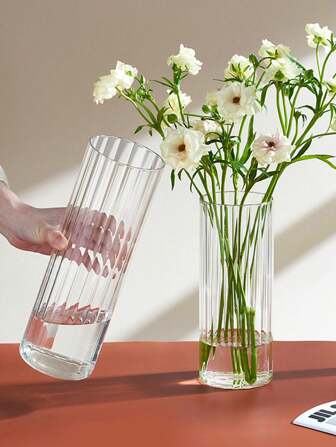 1ชิ้น แจกันแก้ว Hydroponic แจกันดอกไม้โปร่งใสกระบอกแจกันดอกไม้ Minimalist ใช้สำหรับดอกไม้งานแต่งงาน Decor MOSS ขวดนิเวศวิทยา