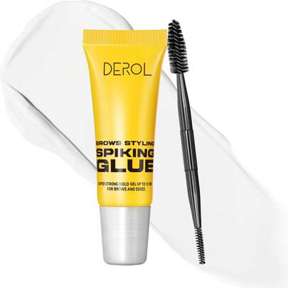 DEROL Cire à sourcils en forme de pointe, résistante à l'eau et à séchage rapide, pour une forme de sourcils naturelle et sauvage, une mise en forme 3D longue durée.