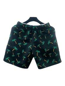 KIT 3 Men's Coconut Tree Shorts/Bermuda Shorts Beach Sport Gym Casual Comfort - 軍綠色 - 查看 5