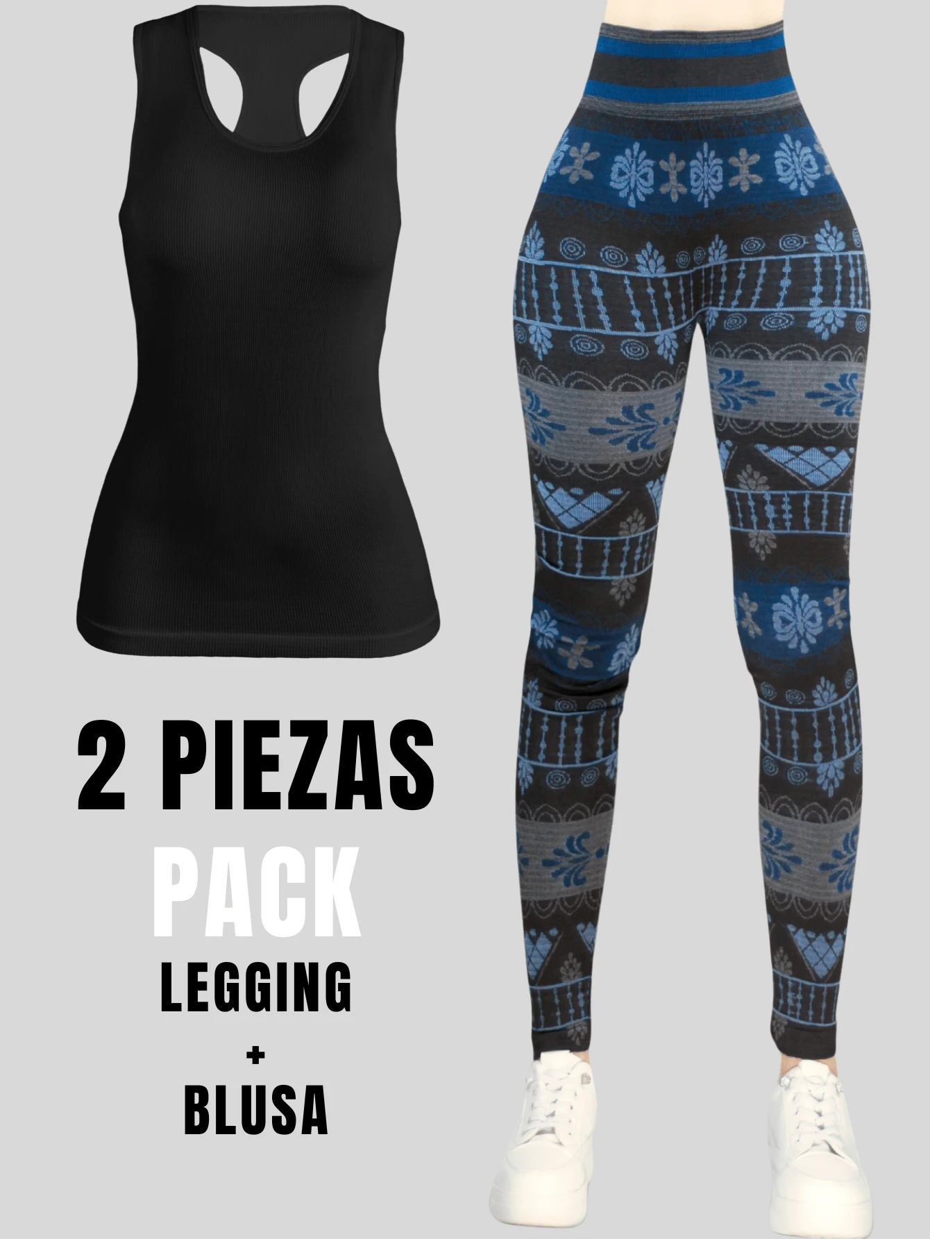 Women Two-Piece Outfits - Blue - View 1