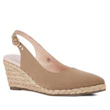 Womens Wedge Sandals Espadrilles Closed Toe Slingback Buckle Strap Comfortable Casual Summer Platforms Christmas Gift & New Year Gift - 棕色 - 查看 1
