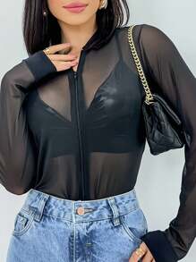 Swisz Women Jackets - 黑色 - 查看 3