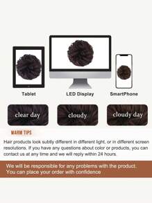 1 Stück hoher Dutt, unordentlicher Dutt für Frauen und Mädchen, synthetische 6-Zoll wellig-lockige Pferdeschwanz Zopf für erweiterte Frauen und Mädchen