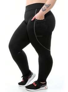 kit Conjunto Fitness Plus Size Academia (calça + blusa) 10647/11059