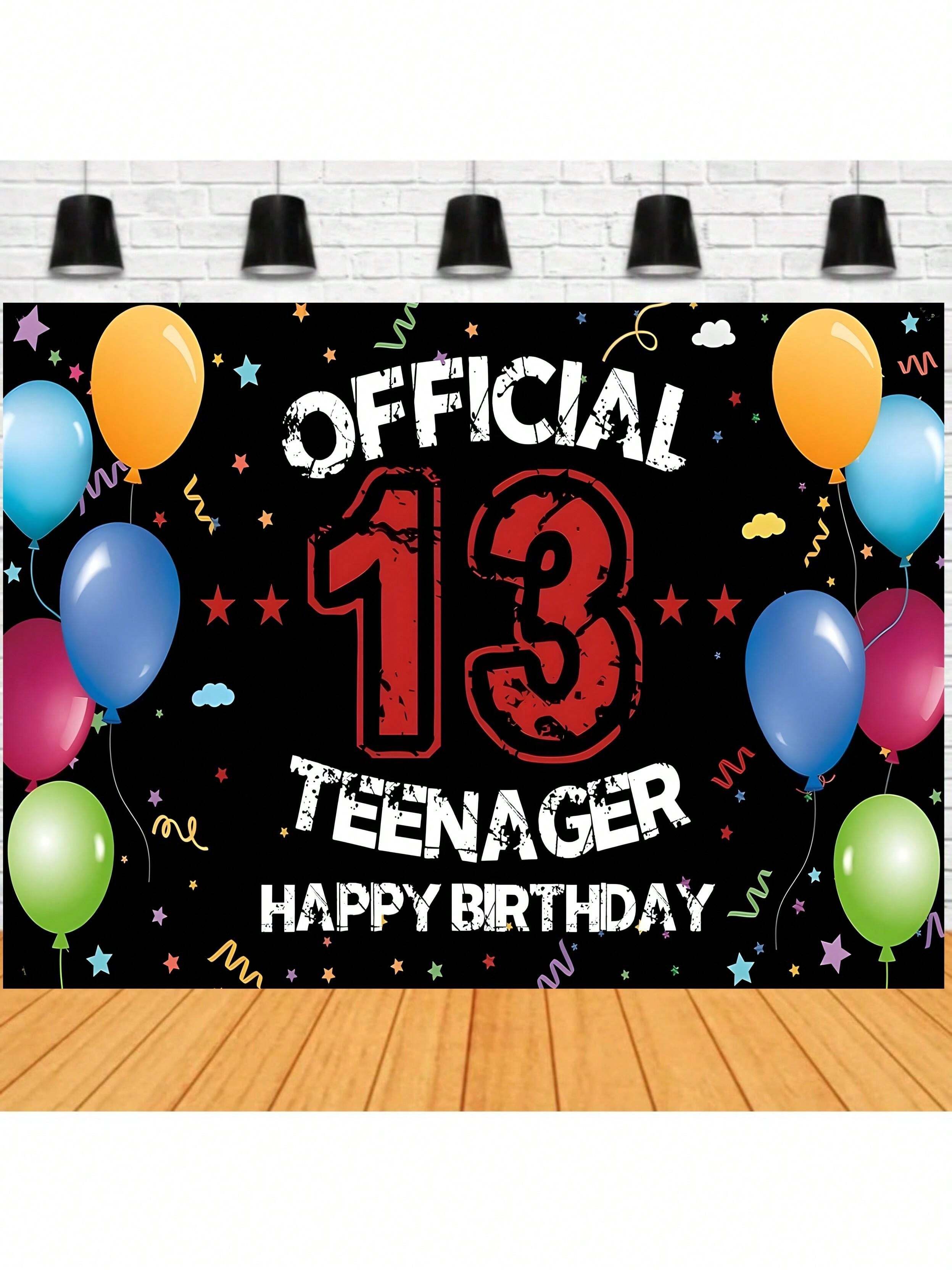 Happy 13th Birthday Decoration For Boyss Girlss Official Teenager