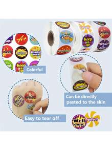 500/1500pcs Teacher Reward Stickers - 3 Vibrant Rolls Of Diverse Praise & Merit Stickers,Easy-To-Use Self-Adhesive Design For Boosting Student Morale And Classroom Engagement - Ideal For Student Recognition And Reward Sticker Pad,Sticker>Roll,Stickers Set,Print Stickers,Stickers Design,Stikcers,Stickers,Teacher Stickers,Classroom,Reward Stickers,Sticker Roll,Classroom,Stickers Set,Classroom,Teacher Stickers