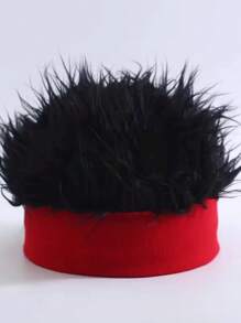 Knitted  Beanie Wig Hat, Multi-Color Funny Hat For Men And Women, Sunnylene Material, Suitable For Autumn And Winter, Casual Party Hip Hop Street Fashion Hat