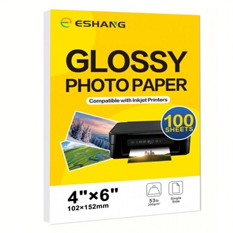 High Glossy Photo Paper For Inkjet Printer 3.5*5/4*6 Inch 200G 53Ib 100 Sheets Thick Photo Paper For Dye Ink