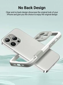 Habyby Funda de teléfono de moda sin respaldo y con parachoques para teléfono - Blanco - Ver 9