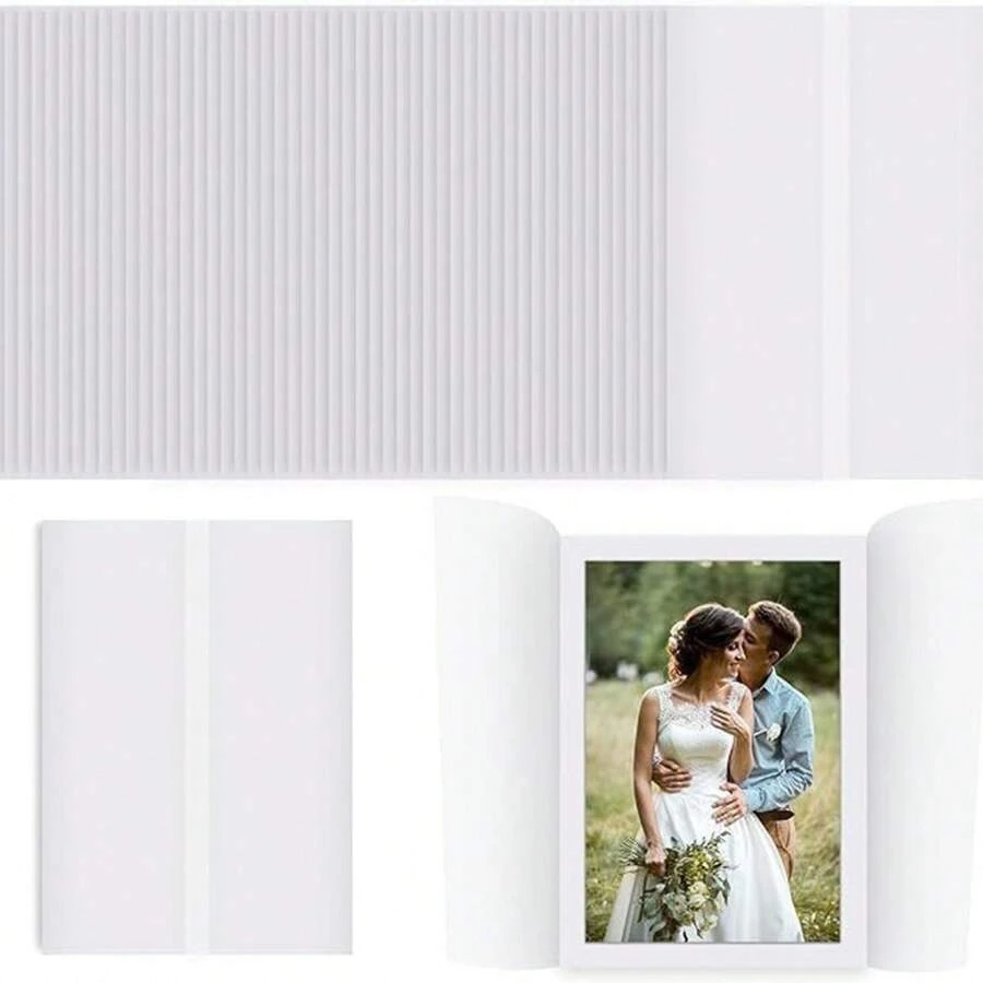 Sobres de papel vitela pre-plegados para invitaciones de 5x7 pulgadas, envolturas de papel vitela para invitaciones de bodas, forros de sobre de papel transparente para invitaciones de bodas y tarjetas de cumpleaños - Multicolor - Ver 1