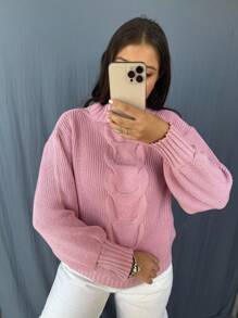 Women Sweaters - Màu Hồng baby - Xem 3
