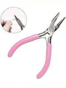 1pc Professional Round Concave Pliers For Jewelry Making - Mini Precision Wire Looping & Bending Tool, Ideal DIY Hand Tool For Craft Hobbyists