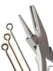 1pc Professional Round Concave Pliers For Jewelry Making - Mini Precision Wire Looping & Bending Tool, Ideal DIY Hand Tool For Craft Hobbyists