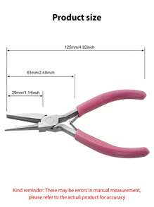 1pc Professional Round Concave Pliers For Jewelry Making - Mini Precision Wire Looping & Bending Tool, Ideal DIY Hand Tool For Craft Hobbyists