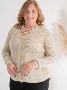 Plus Size Winter Coats - 沙 - 查看 1