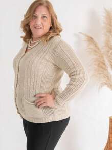 Plus Size Winter Coats - 沙 - 查看 3