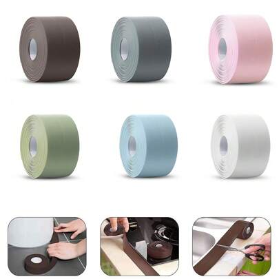 1pc 3.2m Waterproof & Mold Proof Sealing Tape, 2.2/3.8cm Width, Suitable For Filling Sink Cracks, Toilet Corners, Kitchen & Bathroom Sealing Strip