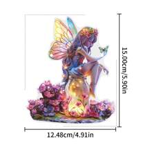 1 Peça Suncatcher em forma de jarra de mason de acrílico com 4mm de espessura, Placa decorativa de arte de parede, Decoração multiuso de princesa fada para quarto, sala de estar, cozinha, portas, janelas e jardim