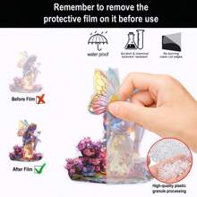 1 Peça Suncatcher em forma de jarra de mason de acrílico com 4mm de espessura, Placa decorativa de arte de parede, Decoração multiuso de princesa fada para quarto, sala de estar, cozinha, portas, janelas e jardim