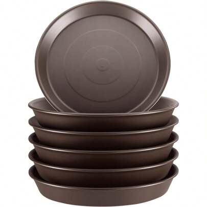 6 Packs 6,8,10,12 Inches Plant Saucer Plant Drip Trays, Plastic Plant Trays For Pots, Heavy Duty Pot Drip Trays For Indoors Outdoor Flower Planters