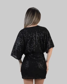 Women Short Dresses - Black - View 4