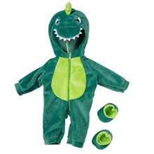 18inch Realistic Reborn Doll, Cute Cartoon Dinosaur Clothes Set, Fits 43cm Large Doll (Doll Not Included) - Green - View 6