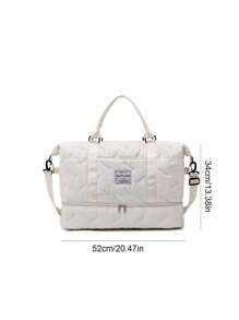 1pc Large Capacity Maternity Hospital Bag With Bottom Dirty Clothes Compartment - Multicolor - View 4
