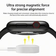 磁力无线充电器 USB 磁力充电 白色方形手表无线充电器 充电支架 适用于 S1-S8 Ultra - 白色 - 查看 4