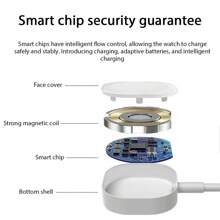 磁力无线充电器 USB 磁力充电 白色方形手表无线充电器 充电支架 适用于 S1-S8 Ultra - 白色 - 查看 5