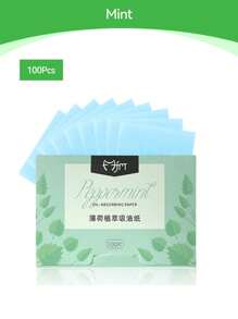 100片入組，每包100片面部吸油紙，可攜式包裝，面部調理紙，適用於油性皮膚和旅行，夏季控油清爽，迅速吸收油脂並保持肌膚乾爽，男女適用，有6種顏色可選，告別油膩的夏天 - 彩色 - 查看 13